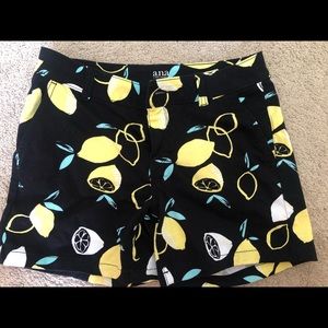 Ana A New Approach Black & Yellow Lemon Short sz2